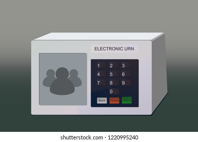 Electronic urn vector illustration