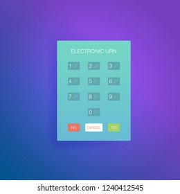 Electronic urn for visually impaired and blind. UI UX 