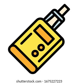 Electronic vape icon. Outline electronic vape vector icon for web design isolated on white background