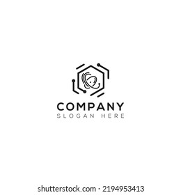 Electronic vector art logo design