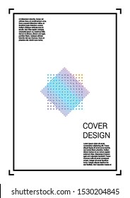 Electronic Vector Geometric Cover Design with Gradient and Abstract Lines and Figures for your Business. Page Design with Hologram, Gradient Effect for Event.