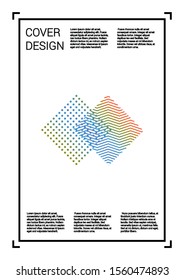 Electronic Vector Geometric Cover Design with Gradient and Abstract Lines and Figures for your Business. Banner Design with Hologram, Gradient Effect for Presentation.