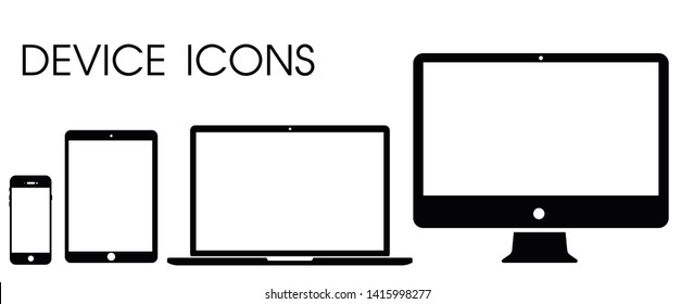 Electronic vector icons Modern technology, smartphones, tablets, computers and notebooks