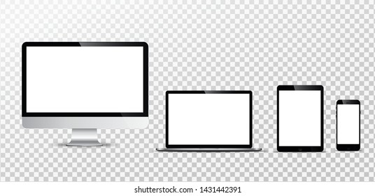 Electronic vector model Modern technology, smartphones, tablets, computers and notebooks