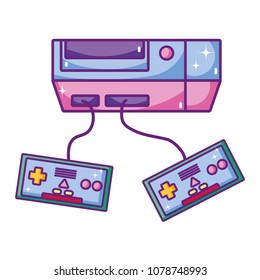 electronic videogame console with controllers technology