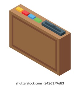 Electronic voiting case icon isometric vector. Election vote. Voter poll