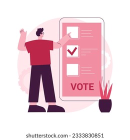 Electronic voting abstract concept vector illustration. Electronic election, online voting, e-voting system, government digital technology, internet ballot, campaign website abstract metaphor.