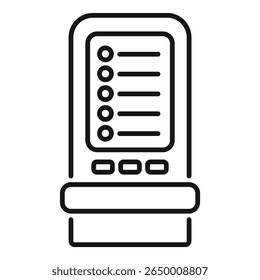 Electronic voting machine with buttons and screen for voting during elections