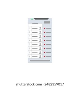 Electronic voting machine (EVM) for Election Campaign  Vector illustration.