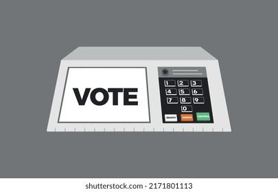 Electronic voting machine for national voting.