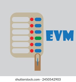 Electronic Voting machine vector minimalist illustration