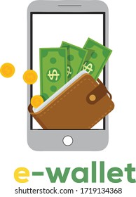 Electronic Wallet symbol Concept 