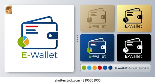 Electronic wallet vector illustration Logo design. Blank name for insert your Branding. Designed with examples for all kinds of applications. You can used for company, indentity, payment service.