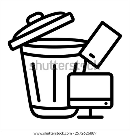 Electronic Waste Icon Element For Design
