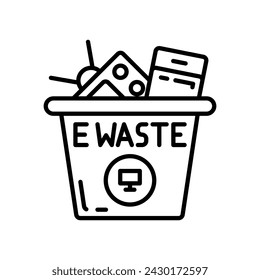 Electronic Waste icon in vector. Logotype
