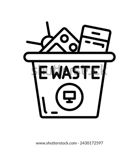 Electronic Waste icon in vector. Logotype
