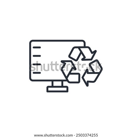 electronic waste icon. vector.Editable stroke.linear style sign for use web design,logo.Symbol illustration.