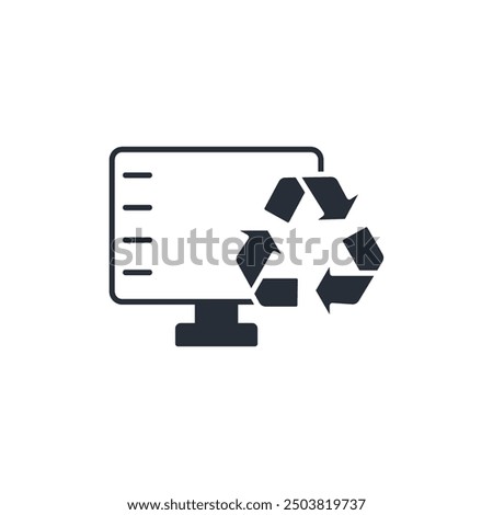 electronic waste icon. vector.Editable stroke.linear style sign for use web design,logo.Symbol illustration.