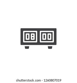 Electronic watch display vector icon. filled flat sign for mobile concept and web design. Digital alarm clock simple solid icon. Symbol, logo illustration. Pixel perfect vector graphics