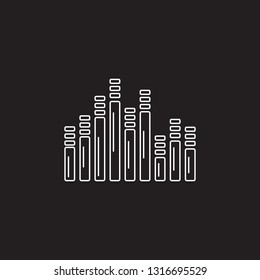 Electronic wave music icon. Simple element illustration. Electronic wave music symbol design template. Can be used for web and mobile