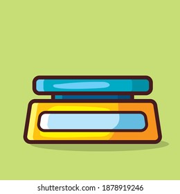 ilustración vectorial aislada de máquina de peso electrónico en estilo plano