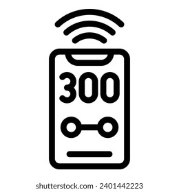 Electronic wireless pedometer icon outline vector. Health activity portable tracker. Calorie consumption recording