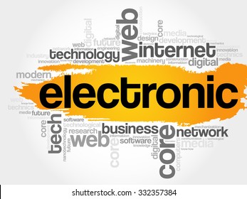 ELECTRONIC word cloud, business concept