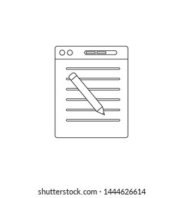 Electronic writing colored icon. Element of programming for mobile concept and web apps icon. Outline, thin line icon for website design and development, app development