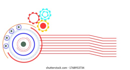 Electronics assemble vector abstract presented with illustration diagram on white background.