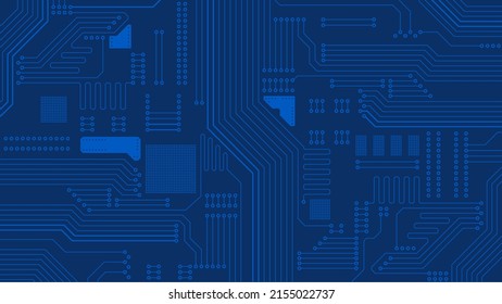 Electronics background. Vector tech concept - circuit board texture. Electronic circuits blue pattern.
