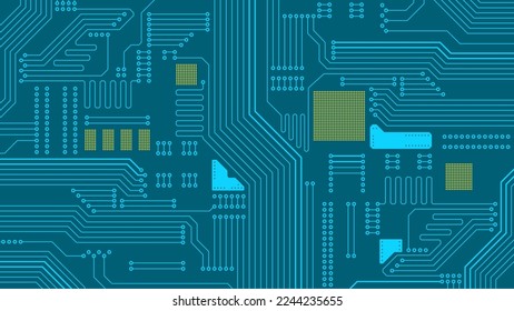 Electronics background. Vector tech concept - circuit board texture. Electronic circuits pattern.