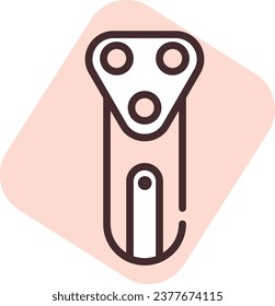 Electronics beard trimmer , illustration or icon, vector on white background.