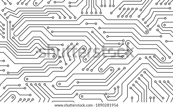 Electronics\
board. Circuit board electronic hi tech pattern. Vector abstract\
computer chip. Black monochrome\
background