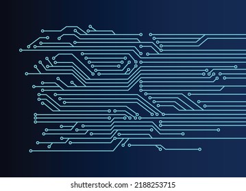 Electronics board. High tech digital data connection system concept. Circuit engineering technology. Computer electronic printed circuit board microcircuit design