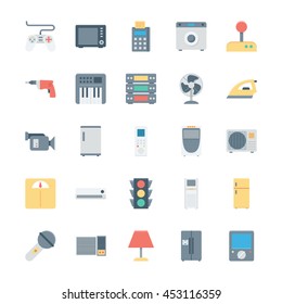 Electronics Colored Vector Icons 2