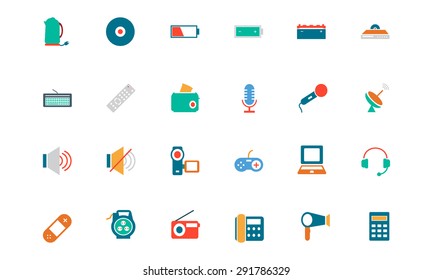 Electronics Colored Vector Icons