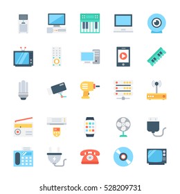 Electronics Colored Vector Icons 3