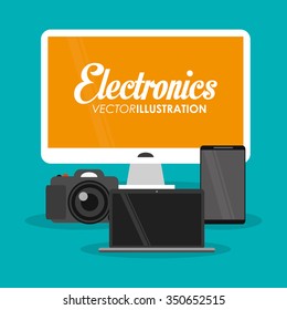 Electronics concept and technology icons design, vector illustration 10 eps graphic.