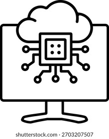 elektronisches Chip CPU Mikrochip Prozessor Cloud-Netzwerk 13208