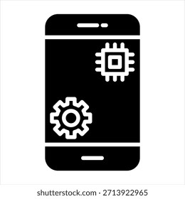 Elektronik Glyphe Symbol Vektorgrafik
