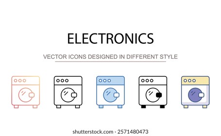Electronics icon design with white background stock illustration