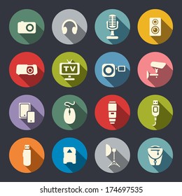 Electronics icon set
