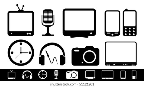 Electronics icon set