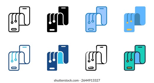 Flexible Electronics icon set multiple style collection 
