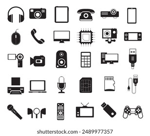 electronics icon sheet vector illustration, icon sheet bundles