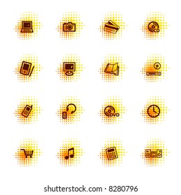 electronics icons, dots series
