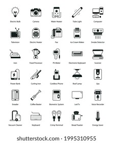 Electronics icons. icons of electric devise. 