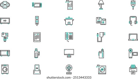 Electronics icons High-Quality Vector Icons Collection with Editable Stroke. Ideal for Professional and Creative Projects.