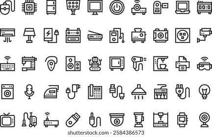 Electronics icons High-Quality Vector Icons Collection with Editable Stroke. Ideal for Professional and Creative Projects.