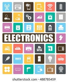 Electronics icons set